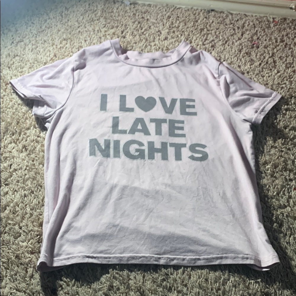 Cozy Pink and Gray Pajama Top with Heart Print